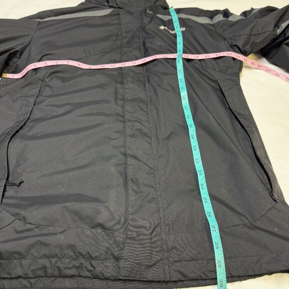 Columbia Interchange Waterproof Jacket Men’s L Black with Removable Fleece Liner - Picture 11 of 13